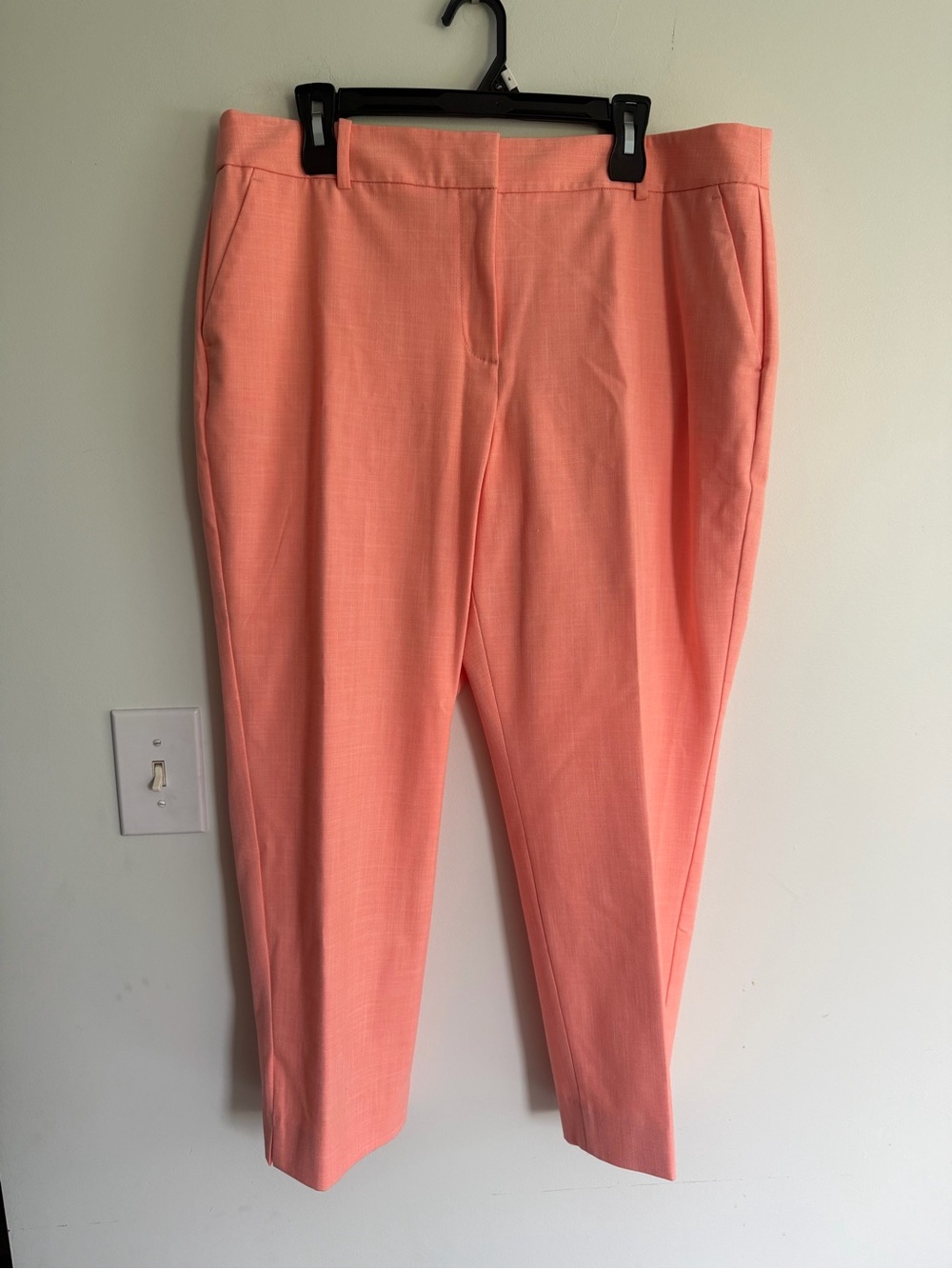 Talbots Hampshire Ankle Curvy Women’s Coral Straight-Leg Dress Pants